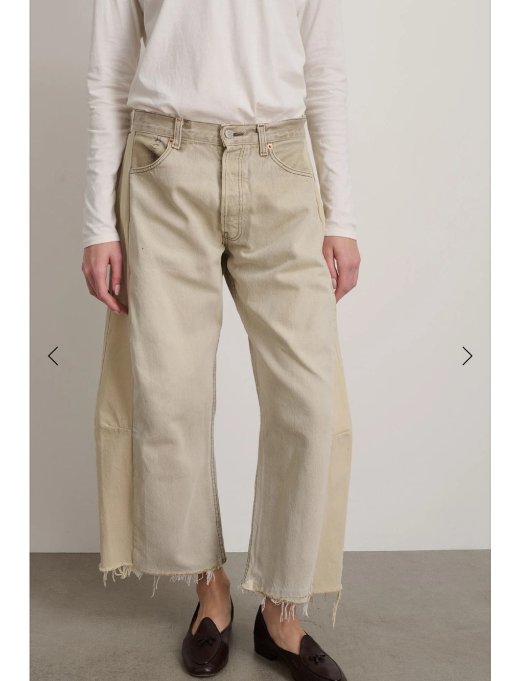 B SIDES VINTAGE LASSO JEAN SLIUCH CROP CLASSIC - FADED KHAKI
